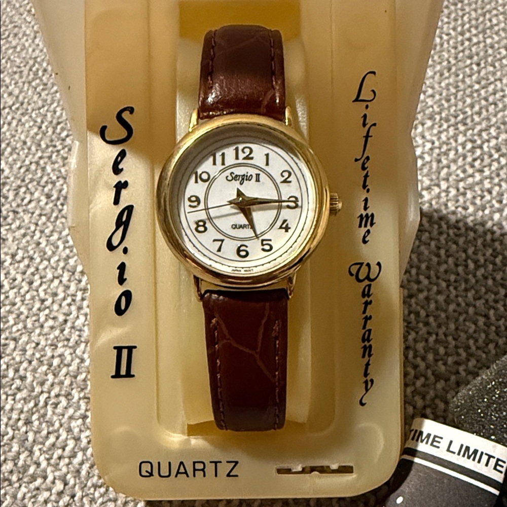 Sergio II Gold and Brown Quartz Watch NEW